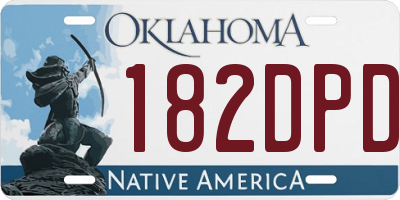 OK license plate 182DPD