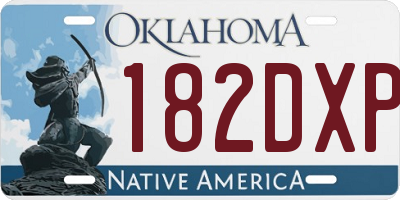 OK license plate 182DXP