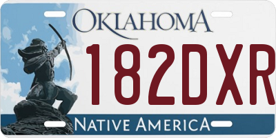 OK license plate 182DXR