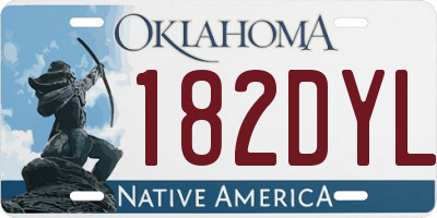 OK license plate 182DYL