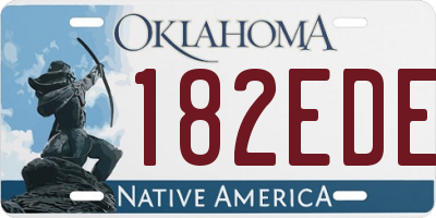 OK license plate 182EDE