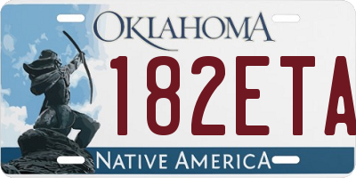 OK license plate 182ETA