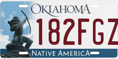 OK license plate 182FGZ