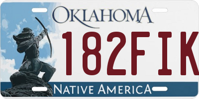 OK license plate 182FIK