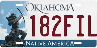 OK license plate 182FIL