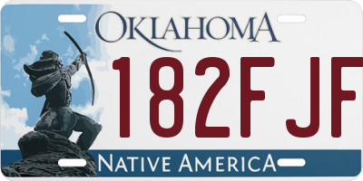 OK license plate 182FJF