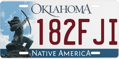 OK license plate 182FJI