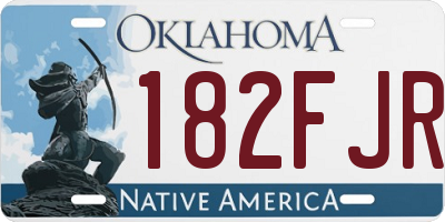 OK license plate 182FJR