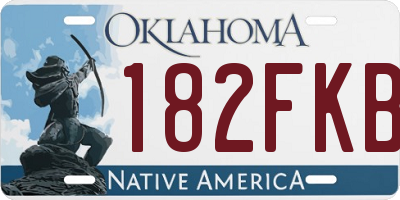 OK license plate 182FKB