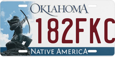 OK license plate 182FKC