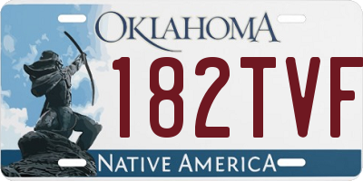 OK license plate 182TVF