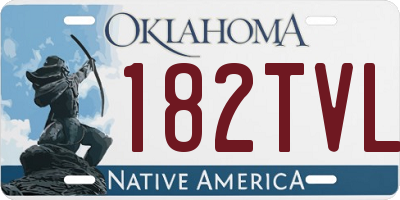 OK license plate 182TVL