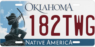 OK license plate 182TWG