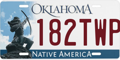 OK license plate 182TWP