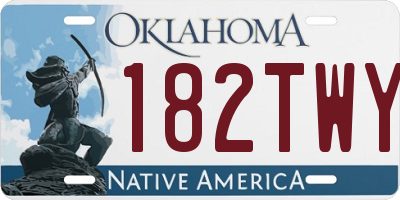 OK license plate 182TWY