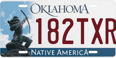 OK license plate 182TXR