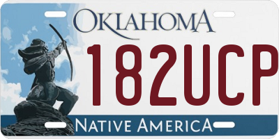 OK license plate 182UCP