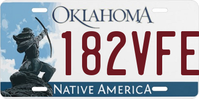 OK license plate 182VFE