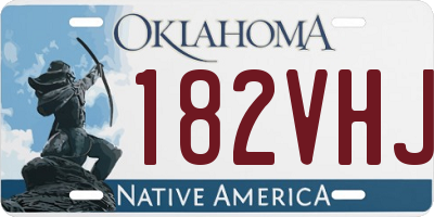 OK license plate 182VHJ
