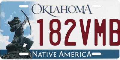 OK license plate 182VMB