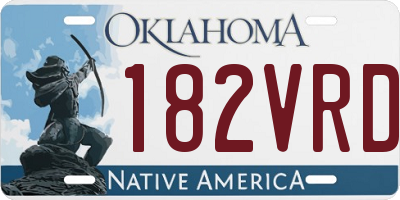 OK license plate 182VRD