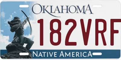 OK license plate 182VRF