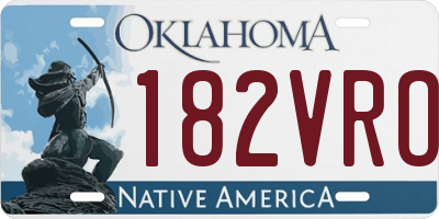 OK license plate 182VRO