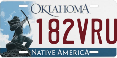 OK license plate 182VRU