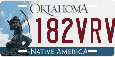 OK license plate 182VRV