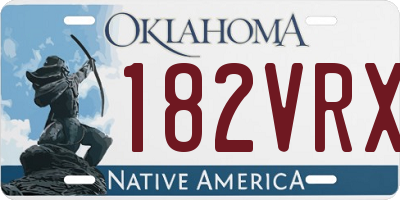 OK license plate 182VRX