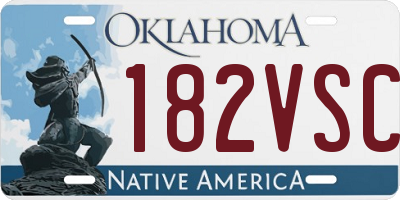 OK license plate 182VSC