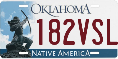 OK license plate 182VSL