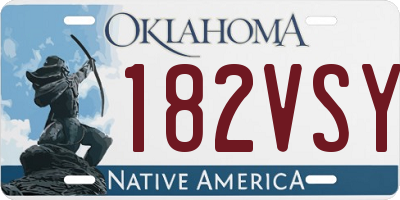 OK license plate 182VSY