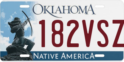 OK license plate 182VSZ