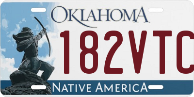 OK license plate 182VTC