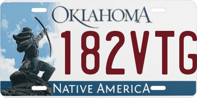 OK license plate 182VTG