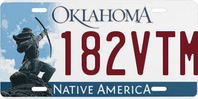 OK license plate 182VTM