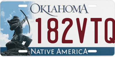 OK license plate 182VTQ