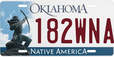 OK license plate 182WNA