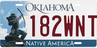 OK license plate 182WNT