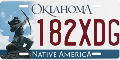 OK license plate 182XDG