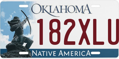 OK license plate 182XLU