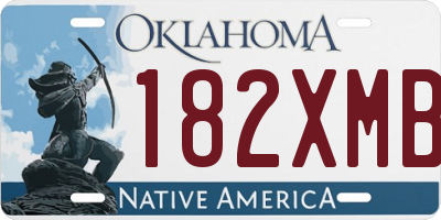 OK license plate 182XMB