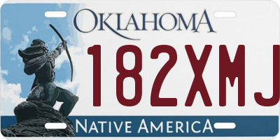 OK license plate 182XMJ