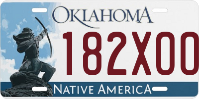 OK license plate 182XOO