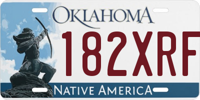 OK license plate 182XRF
