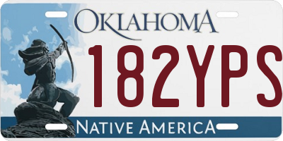 OK license plate 182YPS