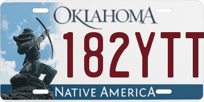 OK license plate 182YTT