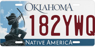 OK license plate 182YWQ