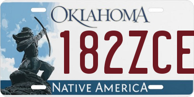 OK license plate 182ZCE